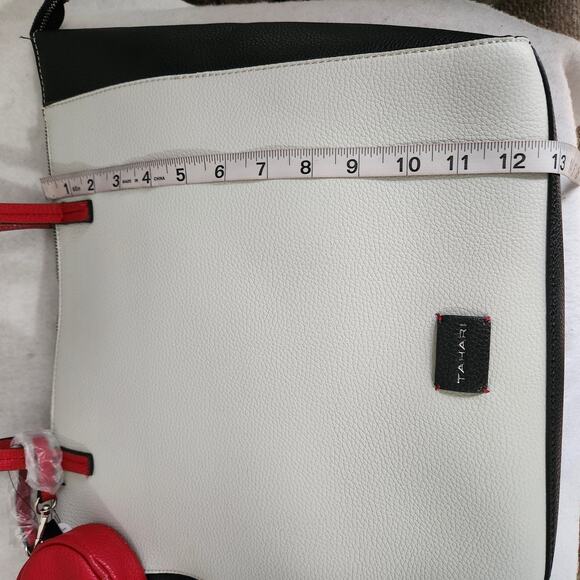 Tahari Kensington Women's 2-Piece Color Block Large Tote and Coin Purse - Picture 7 of 8